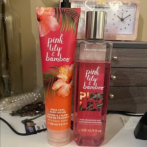 Bath & Body Works Pink Lily & Bamboo Duo